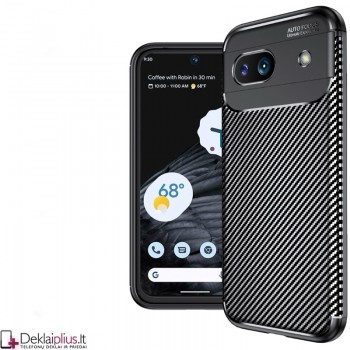 Carbon guminis dėklas su kameros apsauga - juodas (Google Pixel 8A)